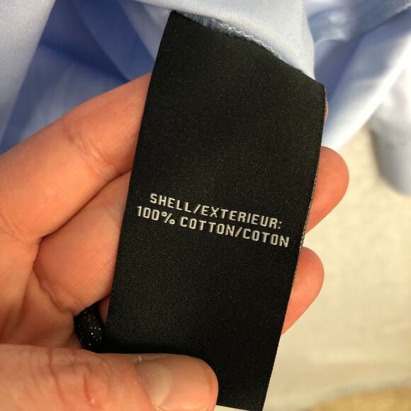 Bagatelle Shirt Women Medium Blue Button Corp Career Work Capsule Stretch Cotton - Picture 6 of 9